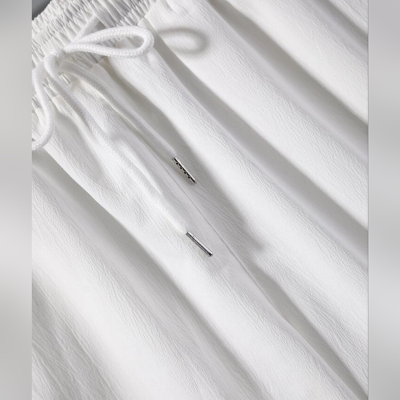 Shein Manfinity Basics Men Solid Shirt & Drawstring Waist Shorts Size L UK 40 - Picture 3 of 5